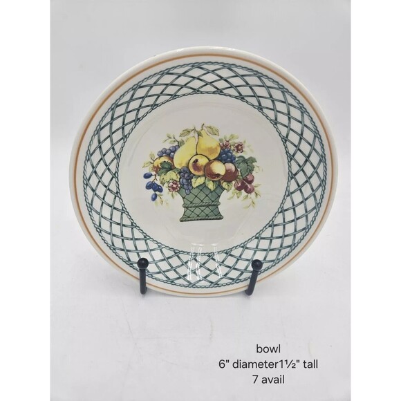 Villeroy & Boch BASKET Pattern Cereal Bowl 6" Replacement Fruit Basket Lattice 1 - Picture 2 of 3